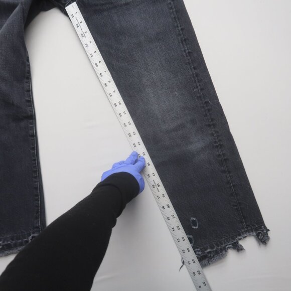 R13 Boyfriend Jeans in Jake Black Size 24 - Picture 13 of 16
